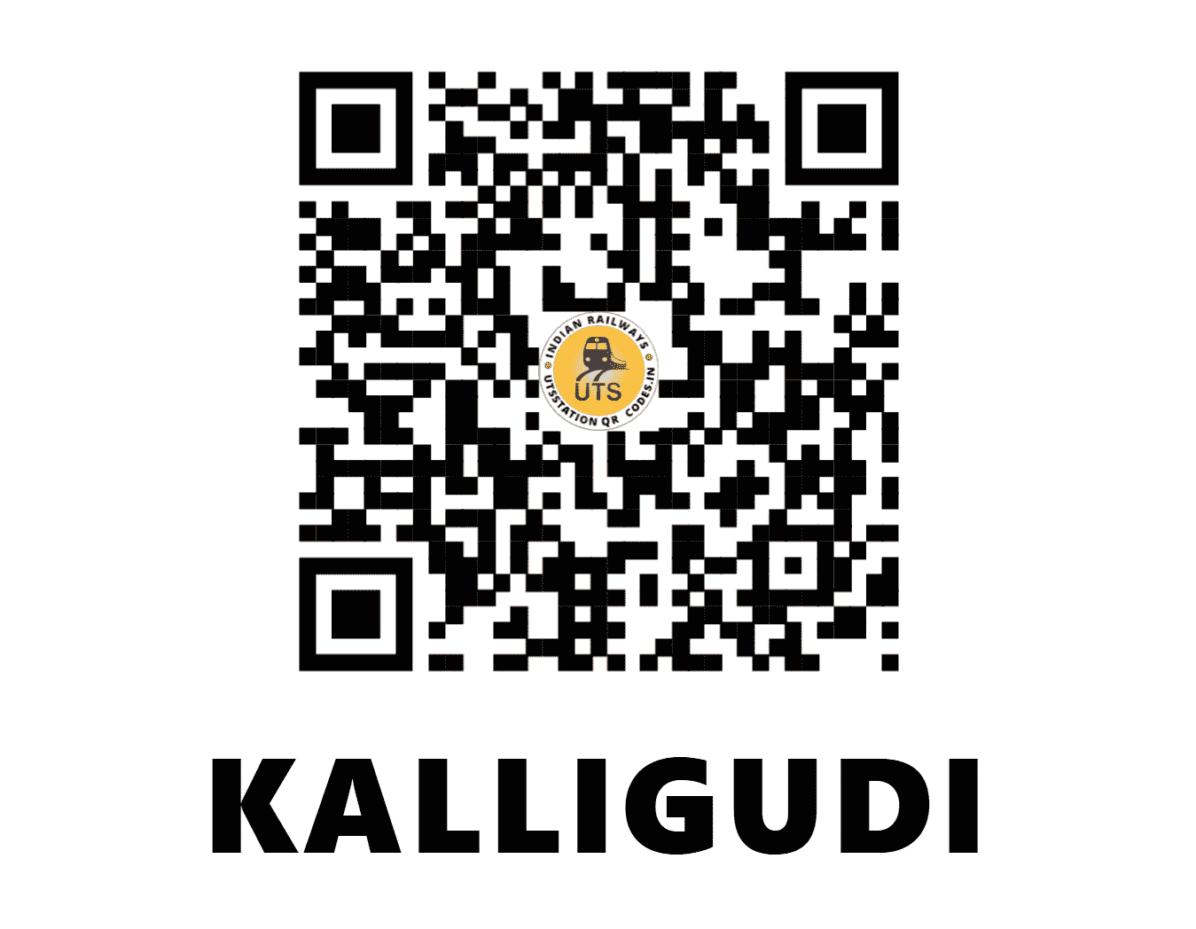UTS QR Code for KALLIGUDI - KGD - SR (TAMIL NADU)